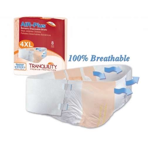 Tranquility® AIR-Plus™ Bariatric Disposable Briefs – Disposables Delivered