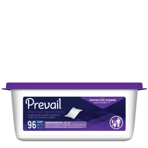 Prevail® Premium Quilted Adult Washcloths in Tub Dispenser