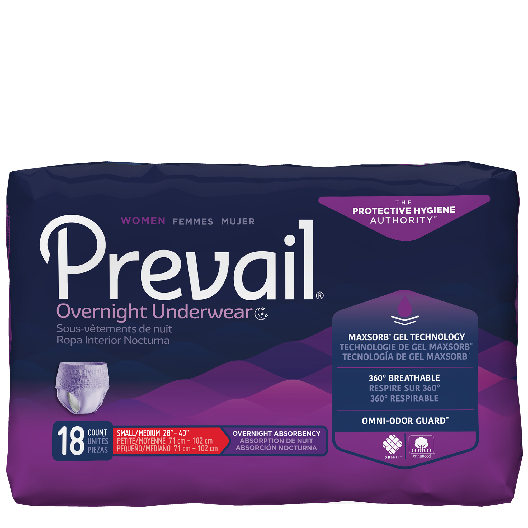 Prevail® for Women: Overnight Absorbency Underwear – Disposables