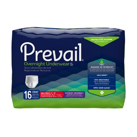 Unisex Adult Absorbent Underwear Prevail® Overnight Pull On