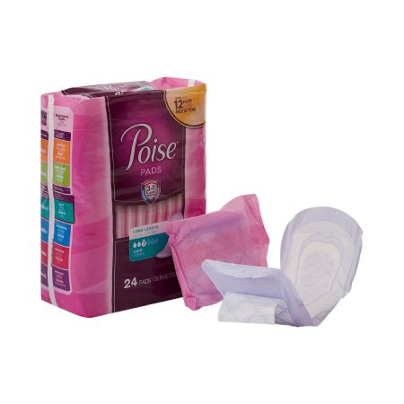 Bladder Control Pad Poise® Long Length Light Absorbency Absorb-Loc®